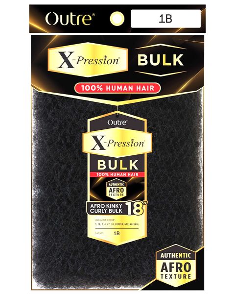 Outre X-Pression Human Hair Afro Kinky Curly Bulk 18