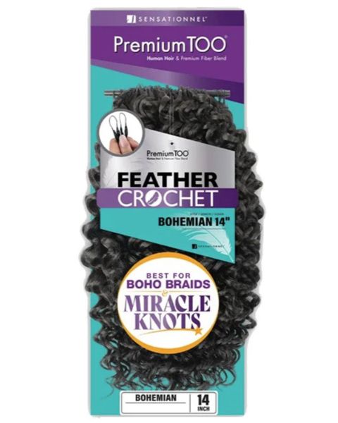 Sensationnel Premium Too Human Hair Bohemian Feather Crochet