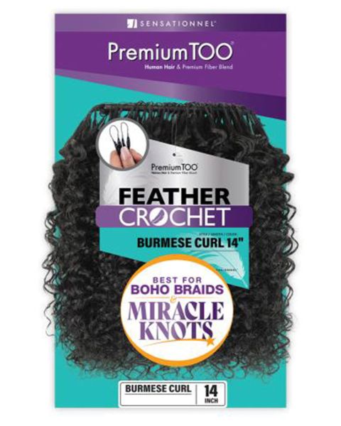 Sensationnel Premium Too Human Hair Burmese Curl Feather Crochet