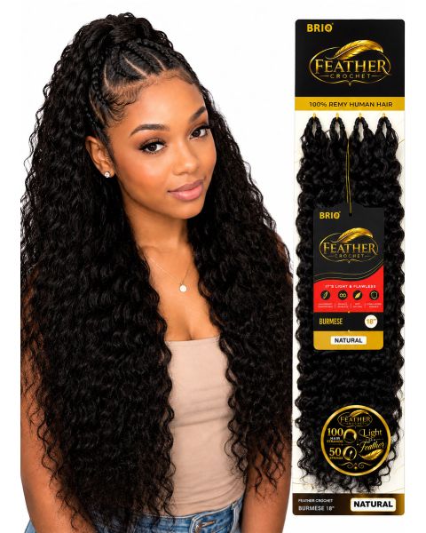 Brio Human Hair Burmese Feather Crochet 18