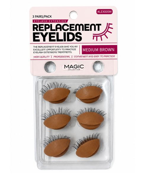 MAGIC Medium Brown Replacement Eyelids LEX005M