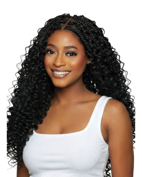 Mane Concept Mega Brazilian Humah Hair Deep Wave Micro Feathered Crochet 18