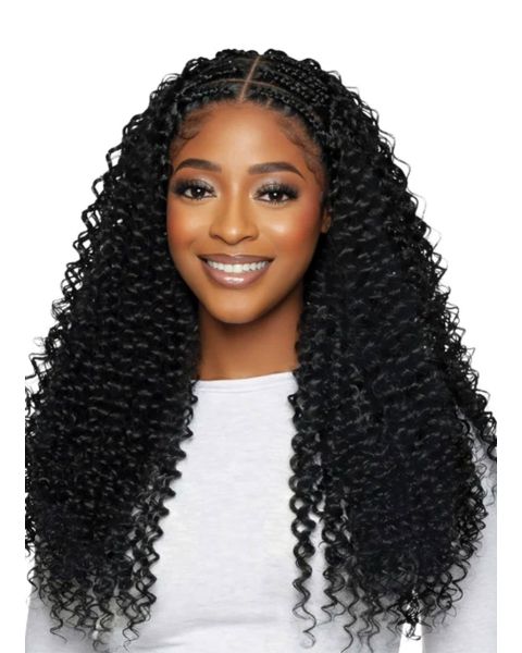 Mane Concept Mega Brazilian Humah Hair Water Wave Micro Feathered Crochet 18