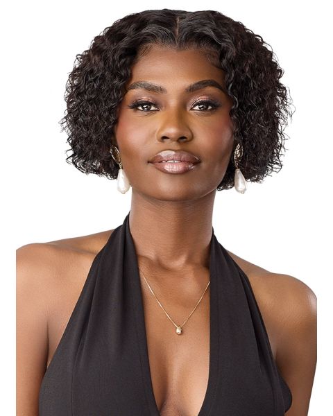 Outre My Tresses 13X5  Human Hair Natural Curly Bob Glueless Lace Wig 10