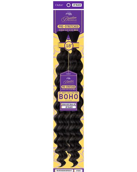 Outre Purple Pack Brazilian Bundle Pre-Stretched Human Hair Boho Deep Bulk