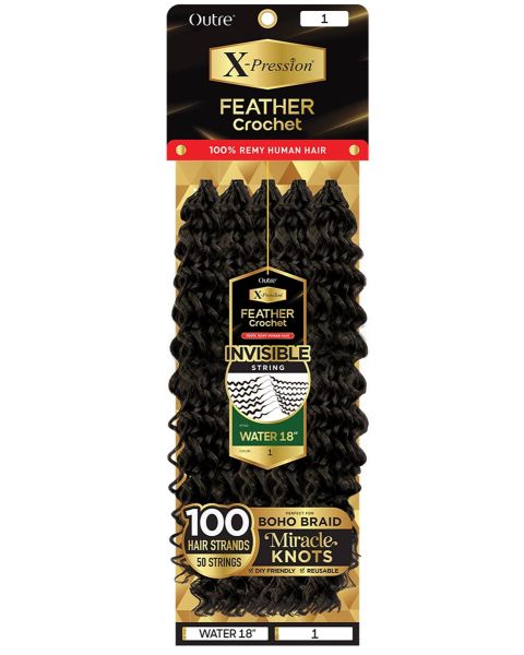 Outre X-Pression Human Hair Water Feather Crochet 18