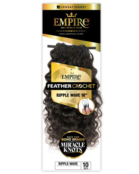 Sensationnel Empire Human Hair Ripple Wave Feather Crochet
