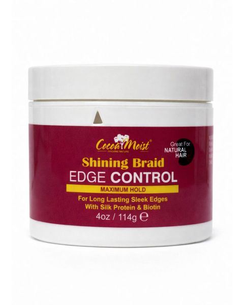 Cocoa Moist Shining Braid Edge Control Maximum Hold 4 oz
