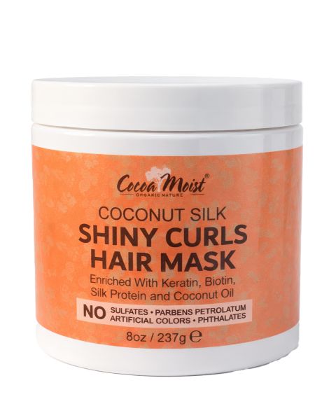 Cocoa Moist Coconut Silk Shiny Curls Hair Mask 8 oz
