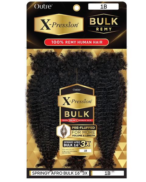 Outre X-Pression Human 3X Hair Springy Afro Bulk 16