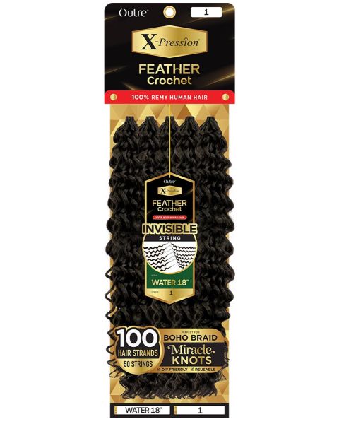 Outre X-pression Human Hair Invisible Water Feather Crochet