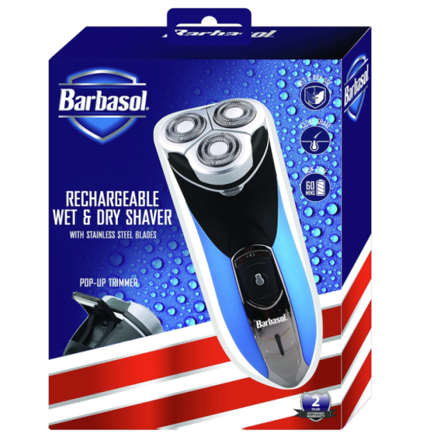 BARBASOL Rechargeable Wet & Dry Shaver with Blade CBR1-1001-USB