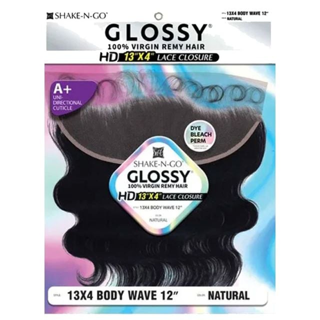 Glossy Remy Hair 13X4 Body Wave Lace Closure 12"