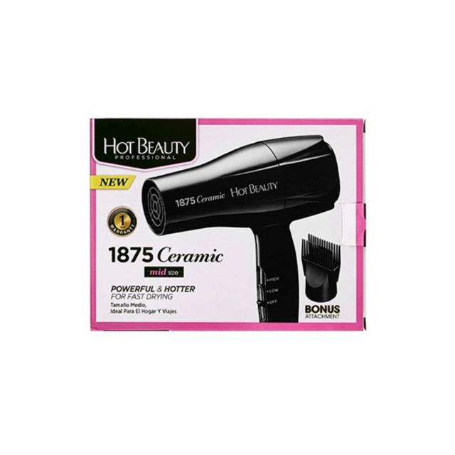 Hot Beauty 1875 Ceramic Styler Hair Dryer HBD02N