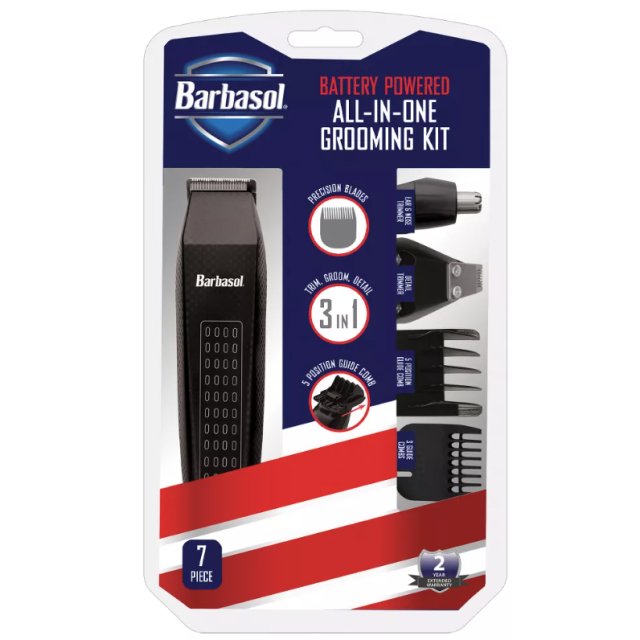 BARBASOL All-In-One Grooming Kit 7PCS CBT1-4500-BLK