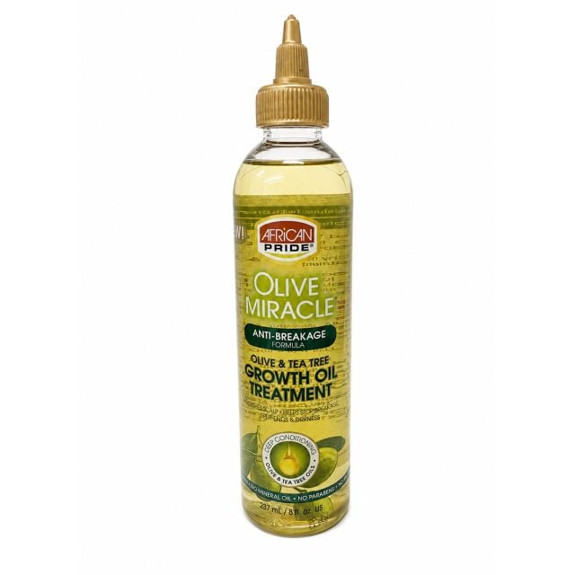 African Pride Olive Miracle Anti-Breakage Formula Olive & Tea Tree Growth Oil Treatment 8oz