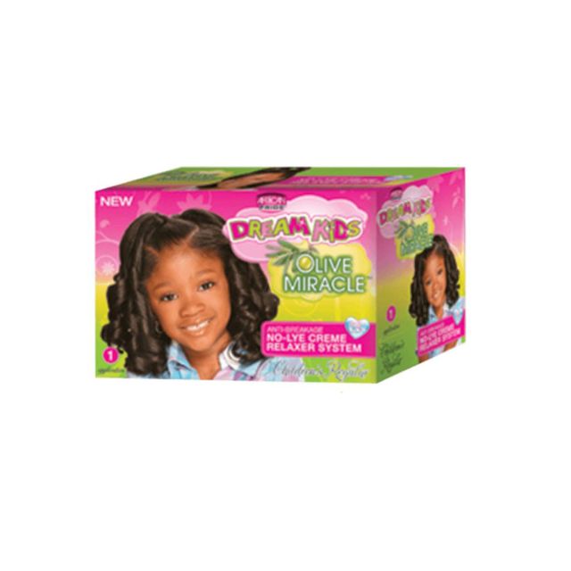 African Pride Dream kids Olive Miracle no-lye creme relaxer system (kit)