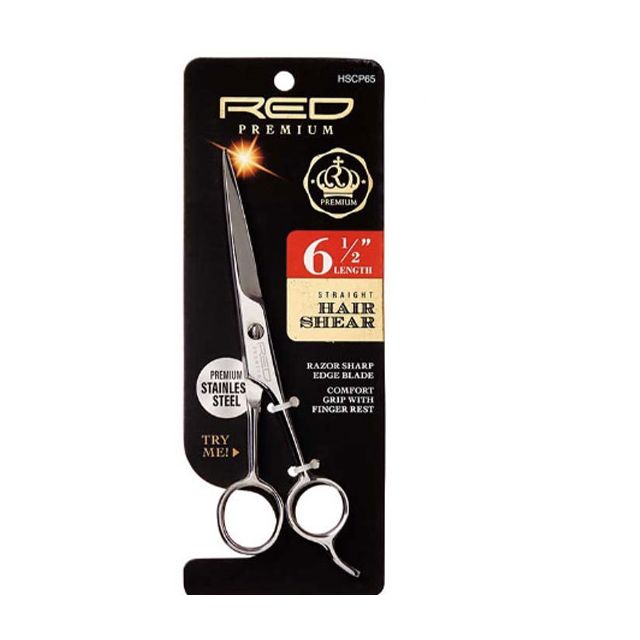 Red Straight Hair Shear 6 1/2