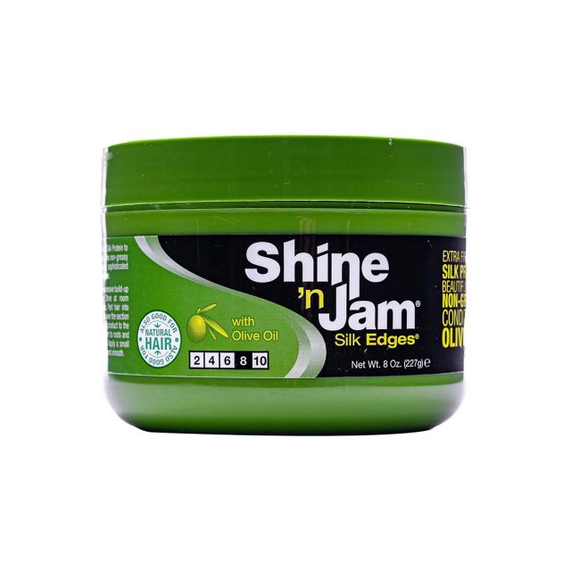 Shine N Jam Silk Edges With Olive Oil 8 oz