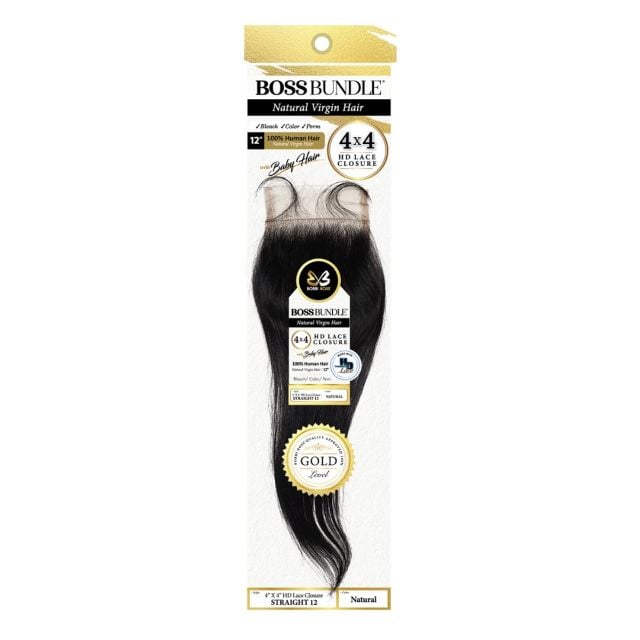 Bobbi Boss 4X4 Lace Closure Straight Human Hair