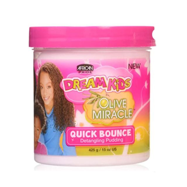 African Pride Detangling Pudding Olive Miracle quick bounce dream kids 15oz