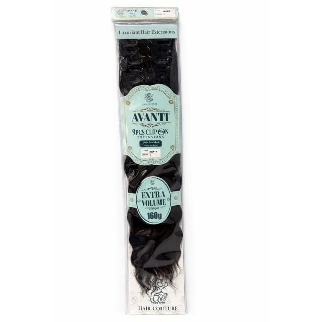 Avanti Human Hair 9Pcs Clip On California Wave Extensions