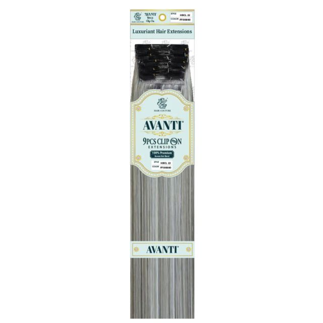 Avanti Human Hair 9Pcs Clip On Straight Extensions