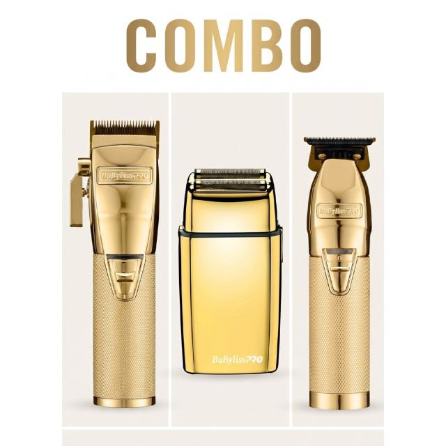 BabylissPro Golden Trio - Clipper, Trimmer and Dual Shaver