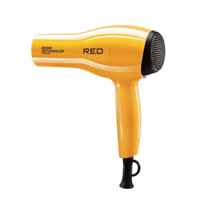 RED BY KISS 2000 Detangler Ceramic Blow Dryer Yellow Red BD13