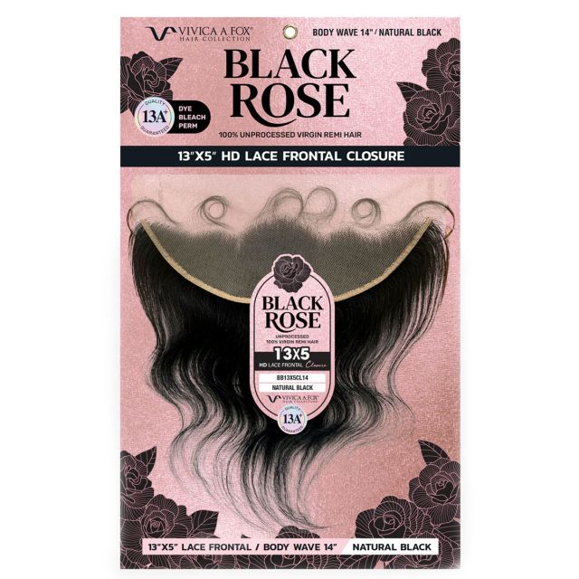 Black Rose 13X5 Body Wave HD Lace Frontal Closure