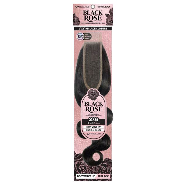 Black Rose Remi Hair 2X6 Body Wave Lace Closure