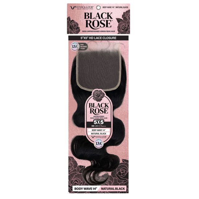 Black Rose Remi Hair 5X5 Body Wave Lace Closure