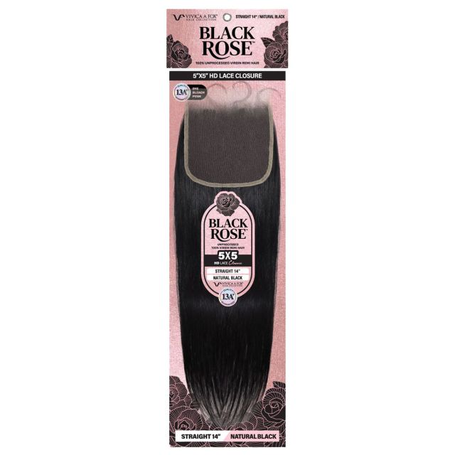 Black Rose Remi Hair 5X5 Straight Lace Closure