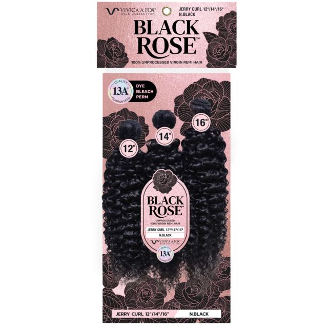 Black Rose Remi Hair Jerry Curl 3Pcs Bundles