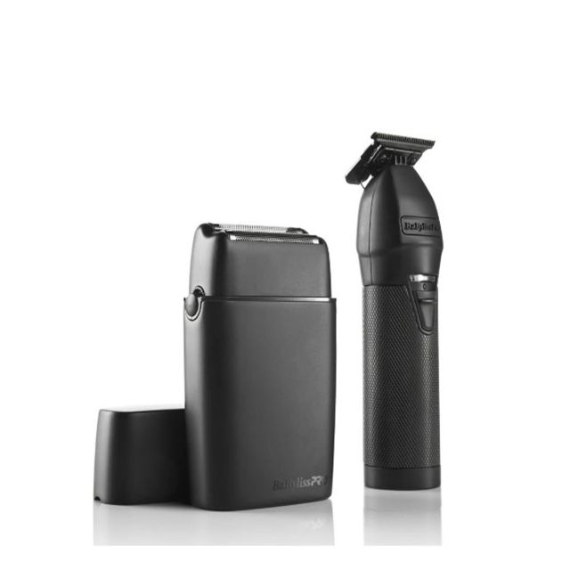 BabylissPro Matte Black Trimmer and Double Foil Shaver LimitedFX FXDUOFS2TMB