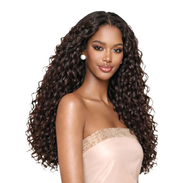 Bobbi Boss Indiremi Seamless Crochet Deep Wave Human Hair Crochet Braid 18"