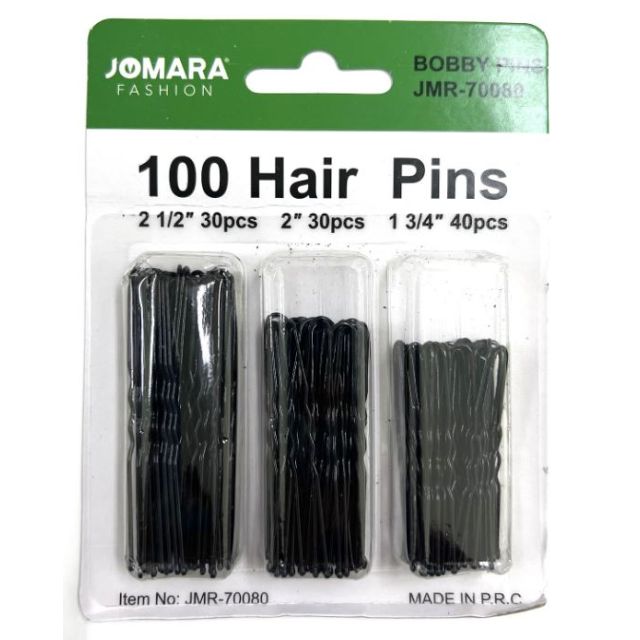 Bobby Pins 100Pcs 3 Sizes by Jomara