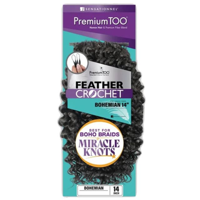 Sensationnel Premium Too Human Hair Bohemian Feather Crochet