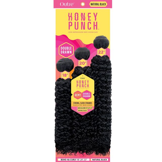 Honey Punch Human Hair Boho 4A Curly Multi Bundles