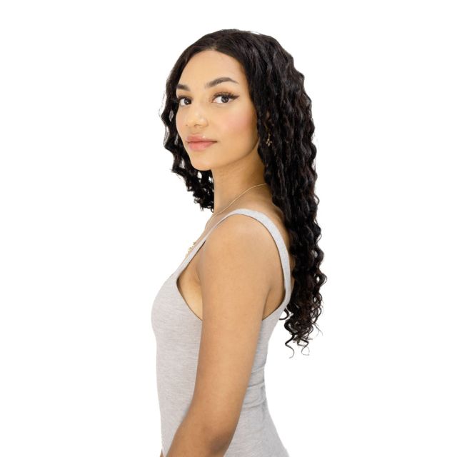 Lux Deep Wave Human Hair 13x6 Wig 28" By Brio.