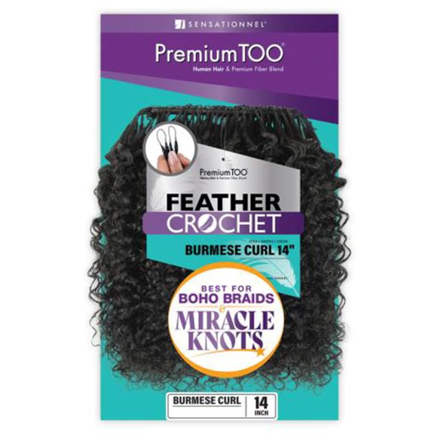 Sensationnel Premium Too Human Hair Burmese Curl Feather Crochet