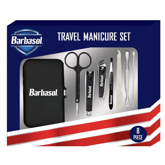 BARBASOL Travel Manicure Set 8 pcs CBG1-1002-BLK