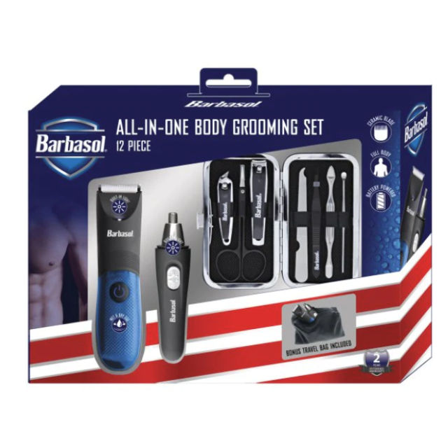 BARBASOL All-In-One Body Grooming Set 12Pc CBK1-6001-KIT
