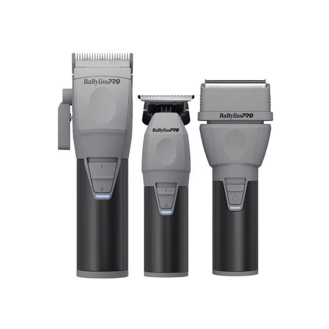 BabylissPro CoreFX Trimmer, Clipper & Double-Foil Shaver Complete Set FXCLCPK3