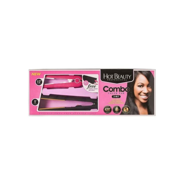 HOT BEAUTY professional combo mini flat iron HFID01N