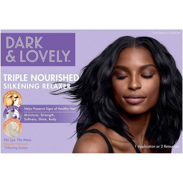 Dark & Lovely Triple Nourished Silkening Regular Relaxer 1 Application Or 2 Retouches by SoftSheen-Carson