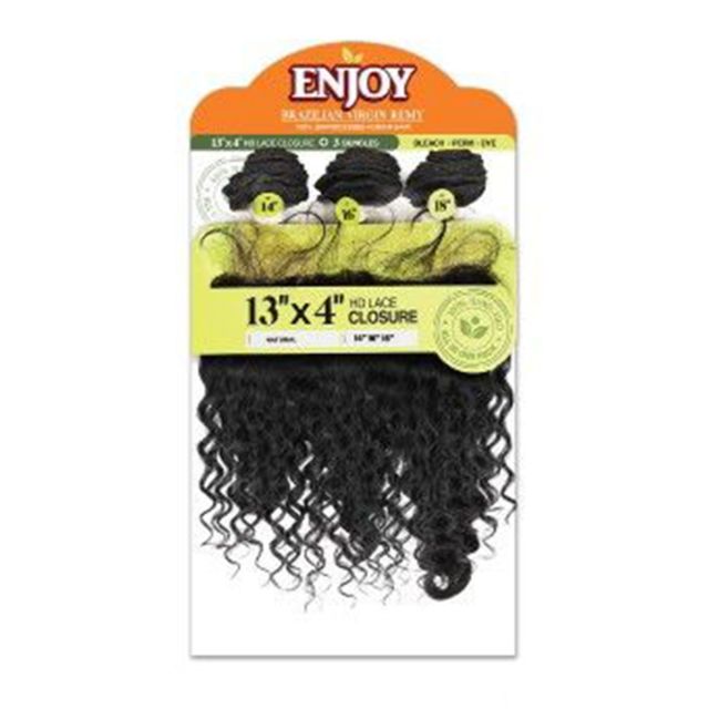Enjoy 13X4  HD Lace Closure Multi Deep Wave Bundle