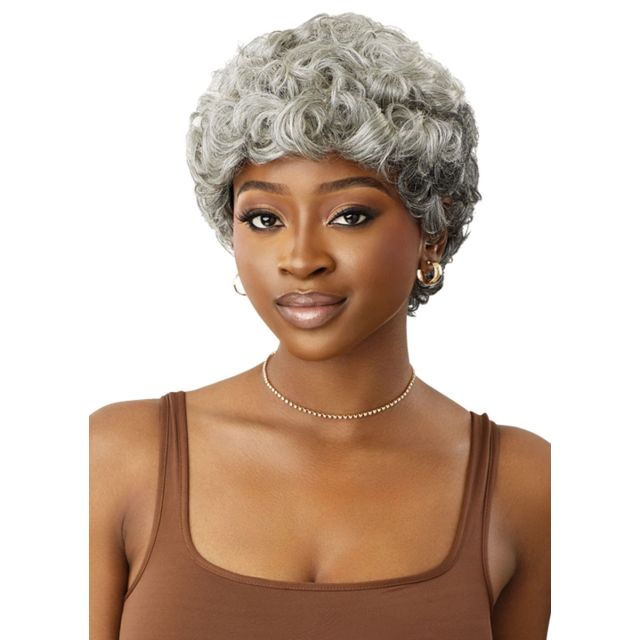 Outre Fab & Fly Gray Glamour Human Hair Emir Wig
