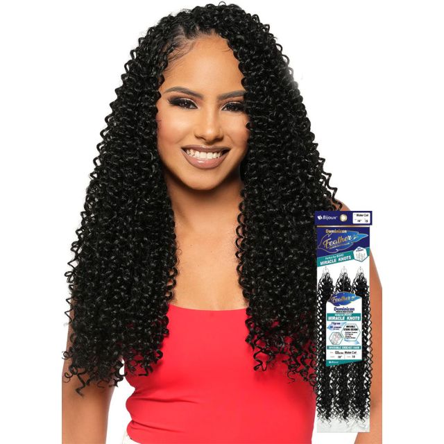 Dominican Feather Line Water Curl Invisible Crochet Hair 18"