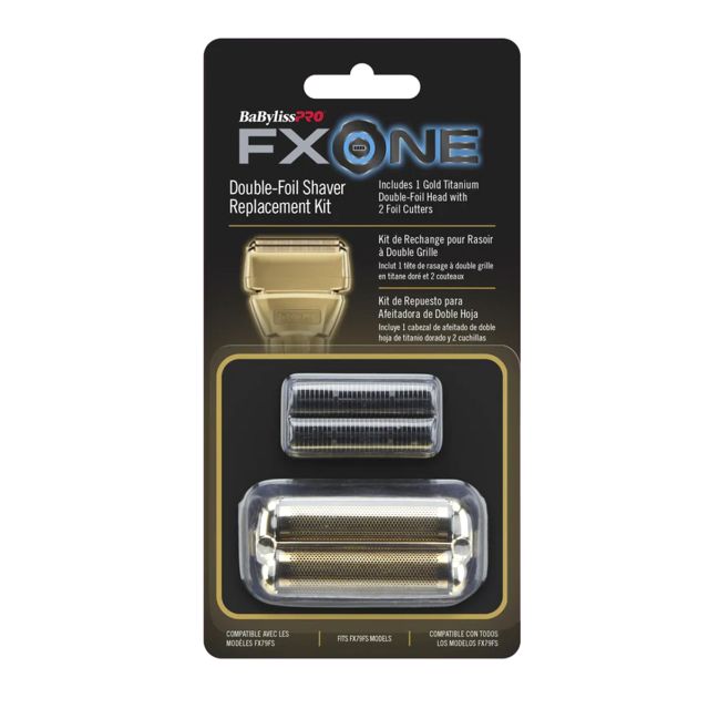 BabylissPro FXONE Double-Foil Shaver Replacement Kit Gold FX79RF2G